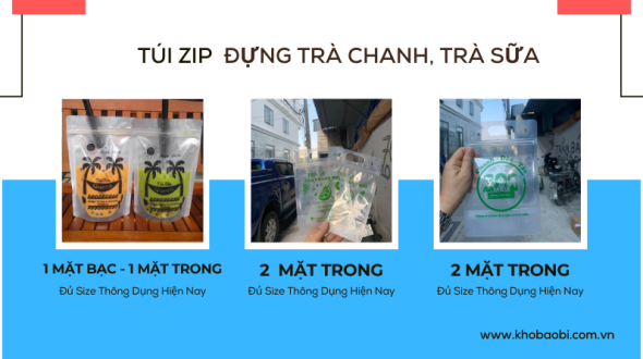 Bán túi zip đựng trà chanh, trà sữa tại Đồng Nai