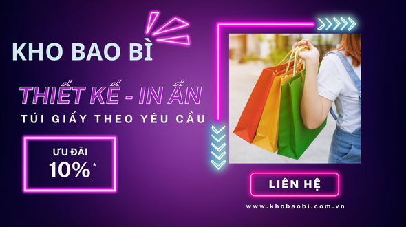 In ấn - thiết kế túi giấy cho shop tại Bình Dương