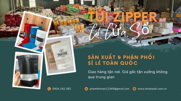 Túi Zipper Có Cửa Sổ