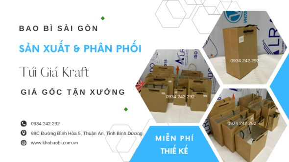 Xưởng sản xuất túi giấy Kraft Bình Dương