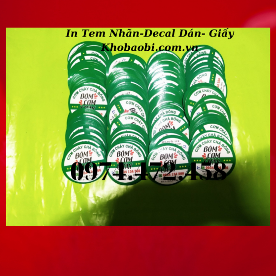 In Tem Nhãn-Decal Giấy Dán- Cơm Cháy Chà Bông