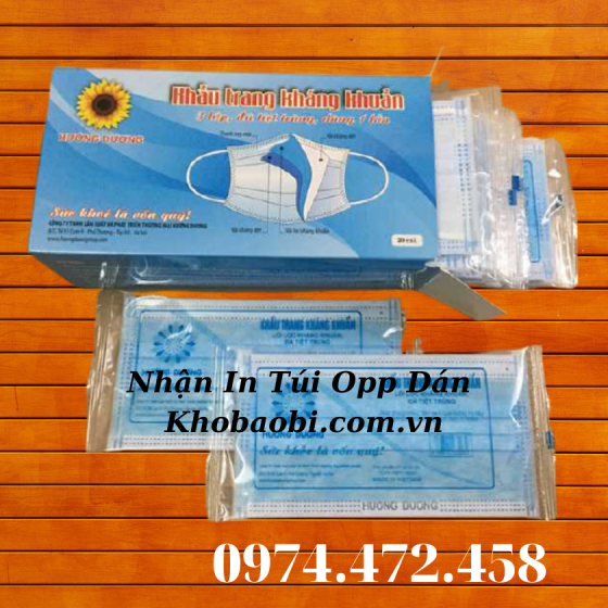 In Túi Opp Dán Miệng Khẩu Trang