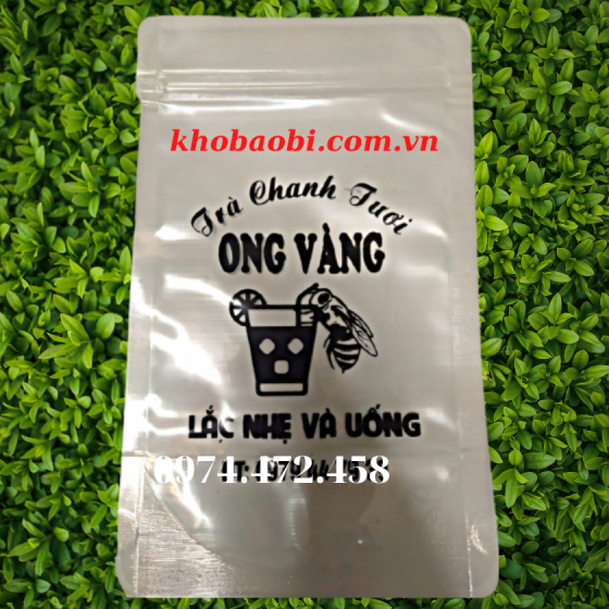 In Túi Zipper Trà Chanh Tươi Ong Vàng
