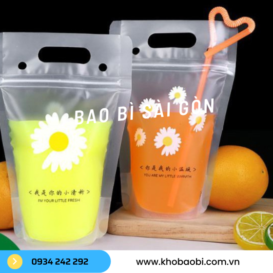 Túi zipper đựng trà chanh, trà sữa trong suốt