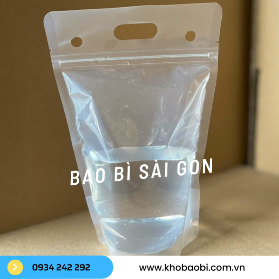 Túi zipper đựng trà chanh, trà sữa trong suốt