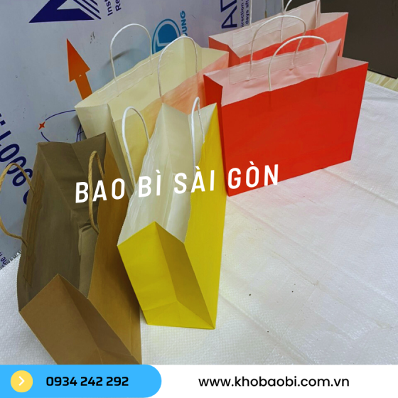 Túi giấy kraft màu có sẵn