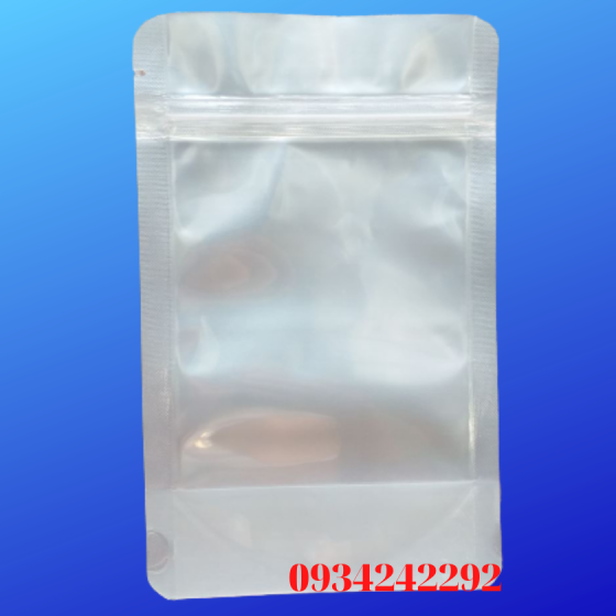 Túi Zipper Ghép 1 Mặt Bạc 1 Mặt Trong 