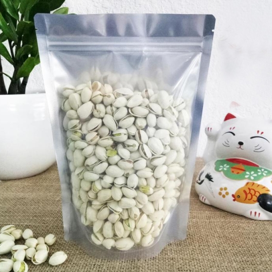Túi Zipper Ghép 1 Mặt Bạc 1 Mặt Trong 